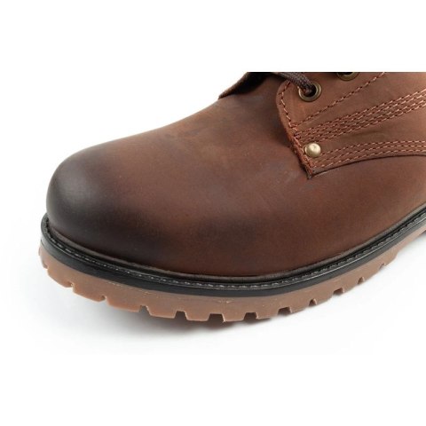 Wrangler Arch buty męskie sztyblety trzewiki eleganckie skórzane ciemny brąz
