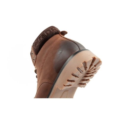 Wrangler Arch buty męskie sztyblety trzewiki eleganckie skórzane ciemny brąz