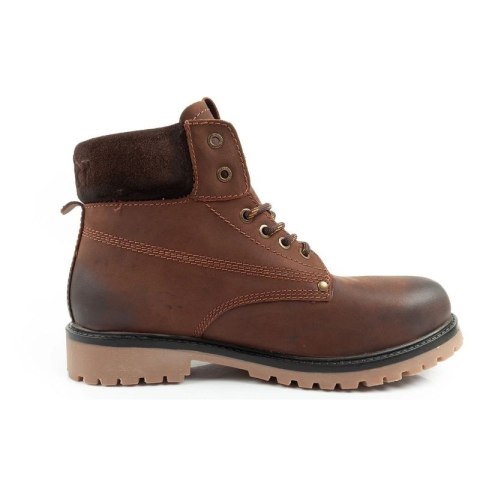 Wrangler Arch buty męskie sztyblety trzewiki eleganckie skórzane ciemny brąz