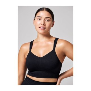 Stanik treningowy CASALL Seamless Rib Padded Sports Bra czarny Casall