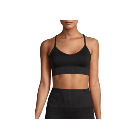 Top sportowy CASALL Seamless Graphical Rib Sports Top czarny Casall