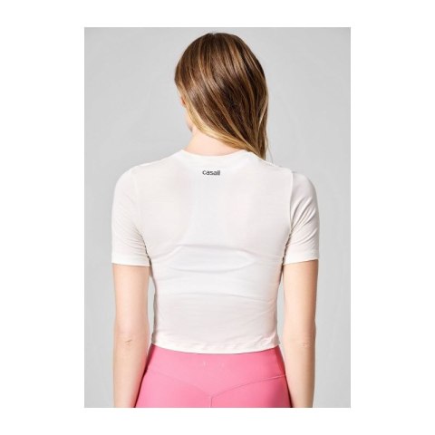Koszulka CASALL Delight Short Wrap Tee biały Casall