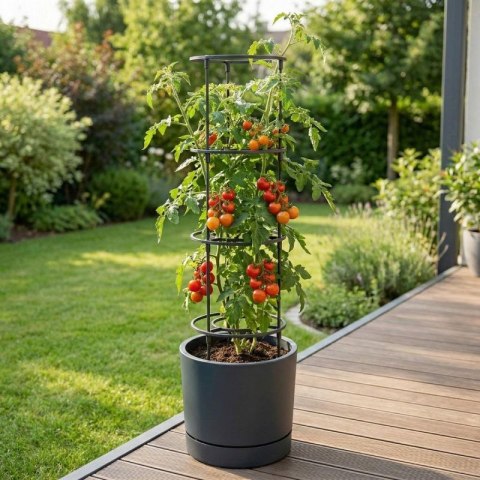 DONICZKA DO SADZENIA POMIDORÓW Z DRABINKĄ POJEMNOŚCI 35L HOME GROWER ANTRACYT