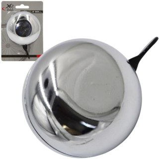 DZWONEK ROWEROWY RETRO 80x50MM SILVER XQMAX
