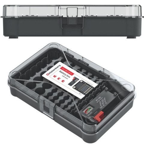 ORGANIZER NA BATERIE Z TESTEREM BATERII BOX