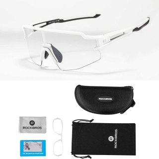 Rockbros okulary sportowe z fotochromem białe Rockbros