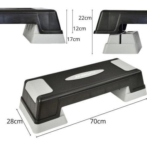 STEP DO AEROBICU 70X28CM 3 STOPNIOWA REGULACJA ENERO FIT Enero