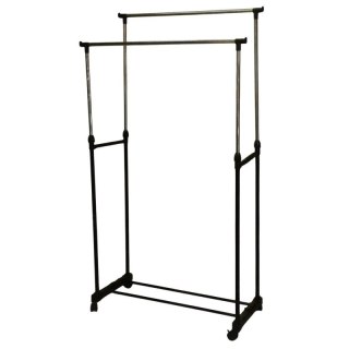 WIESZAK NA UBRANIA 80x42x90-160CM PODWÓJNY EXCELLENT HOUSEWARE