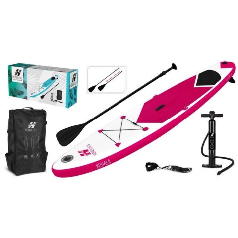 ZESTAW DESKA SUP 150KG DMUCHANA HONOLULU 320x76x15CM CZERWONA XQMAX