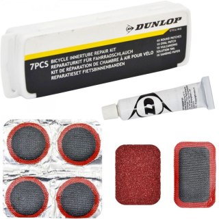 ZESTAW NAPRAWCZY DO DĘTEK ŁATKI I KLEJ 7 ELEMENTÓW BOX DUNLOP