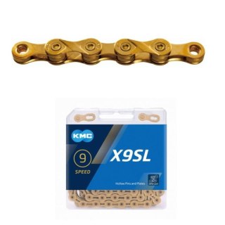 KMC Łańcuch X9 114 ogniw złoty BOX KMC