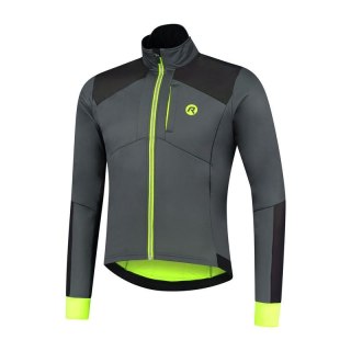 Rogelli kurtka zimowa HI VIS szaro-fluorowa S Rogelli