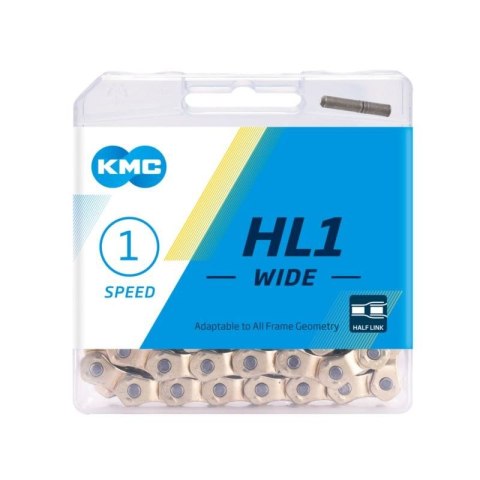 KMC Łańcuch HL1 szeroki 100 ogniw srebrny BOX KMC