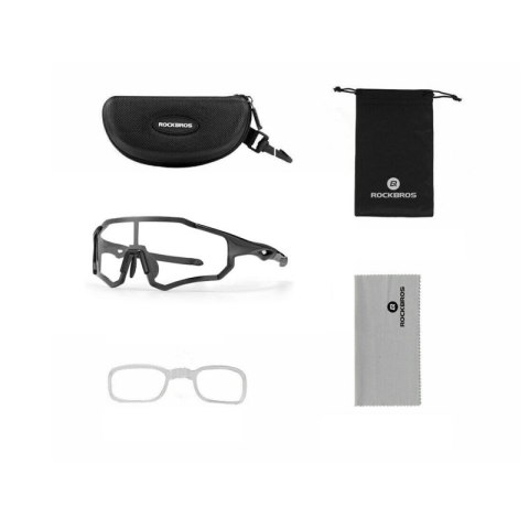 Rockbros okulary sportowe z fotochromem, czarne Rockbros