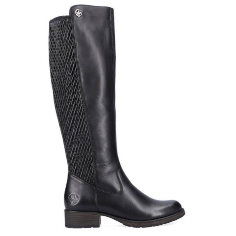 Kozaki skórzane Rieker W Z9591-00 czarne Inny