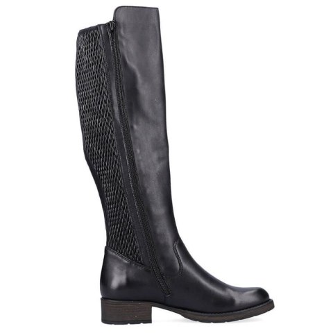 Kozaki skórzane Rieker W Z9591-00 czarne Inny