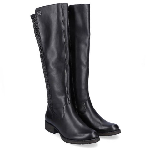Kozaki skórzane Rieker W Z9591-00 czarne Inny
