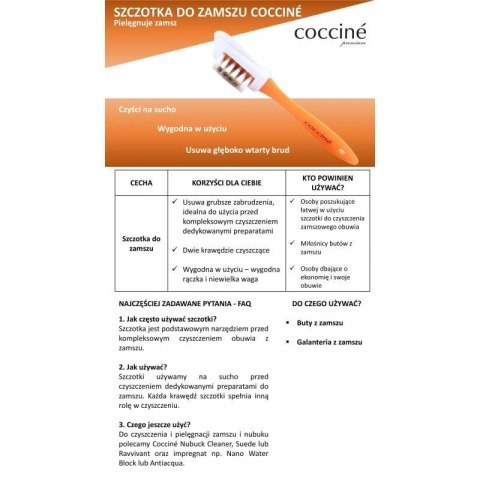 Szczotka do czyszczenia zamszu Coccine DA0234 Coccine