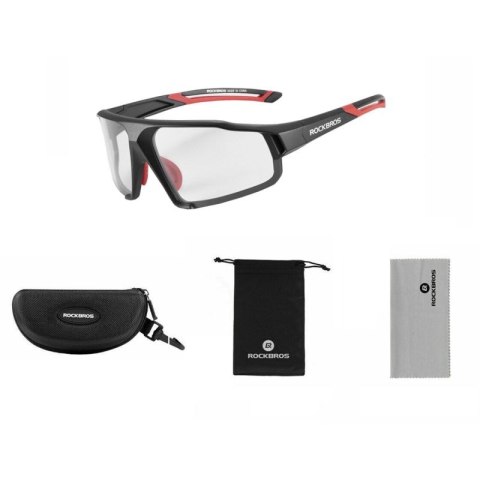 Rockbros okulary z fotochromem czarno-czerwone Rockbros