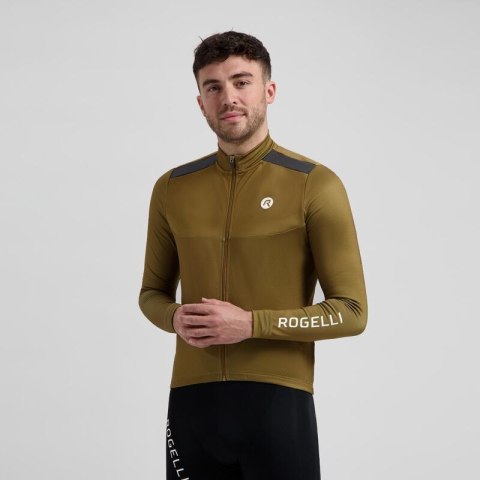 Rogelli koszulka dł. rękaw MONO brązowa XL Rogelli