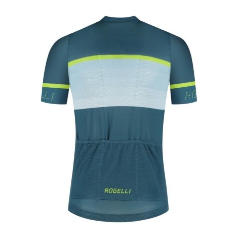 Rogelli koszulka HERO II niebiesko-limonkowa S Rogelli