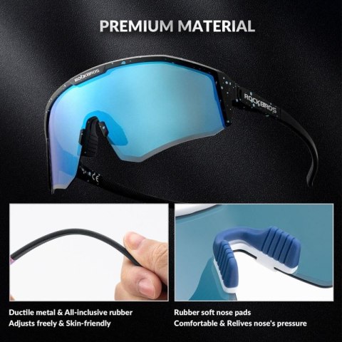 Rockbros okulary sportowe SP297 czarno-nieb z pola Rockbros