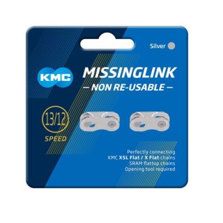KMC Złączka FLATNR 2 sztuki blister srebrna KMC