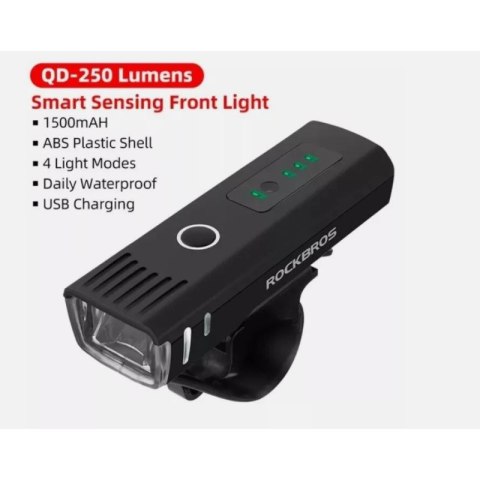 Rockbros lampka rowerowa przednia 24510001001 Rockbros
