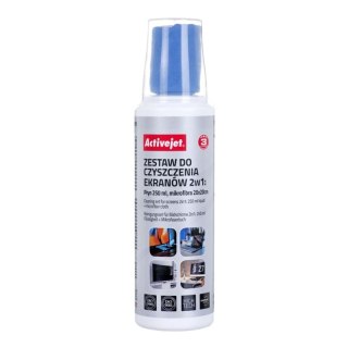 Activejet AOC-269 Zestaw do czyszczenia ekranów 2w1 250 ml., 20x20 cm Activejet
