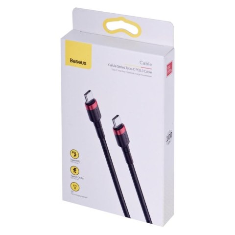 BASEUS KABEL USB-C DO USB-C CAFULE 60W 1M, CZARNY Baseus