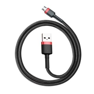 Kabel Baseus cafule CAMKLF-C91 (USB M - Micro USB M; 2m; kolor czarno-czerwony) Baseus