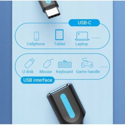 Przejściówka OTG Vention USB 3.1 USB-C do USB-A 0,15 m