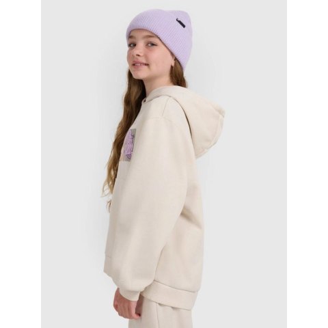 Bluza dresowa nierozpinana z kapturem dziewczęca 4F 4FJRAW25TSWSF2294-11S 4f