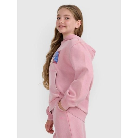 Bluza dresowa nierozpinana z kapturem dziewczęca 4F 4FJRAW25TSWSF2294-54S 4f