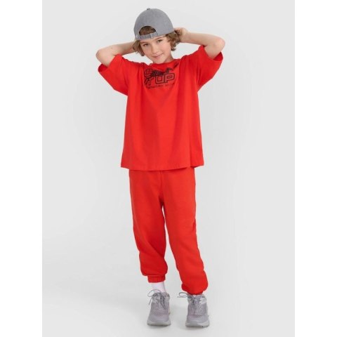 T-shirt oversize z nadrukiem dziecięcy 4F 4FJRSS25TTSHU3296-62S 4f