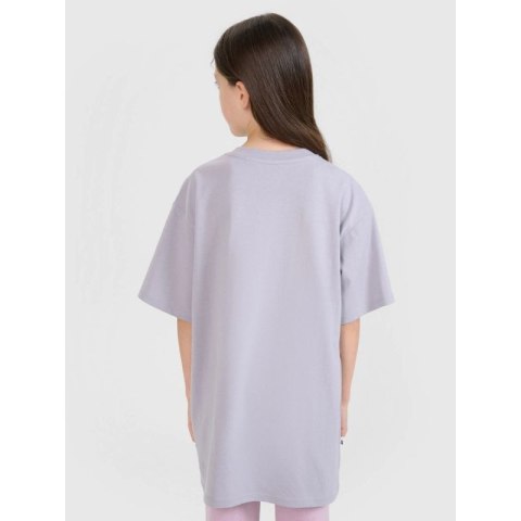 T-shirt oversize z nadrukiem dziewczęcy 4F 4FJRSS25TTSHF2646-25S 4f