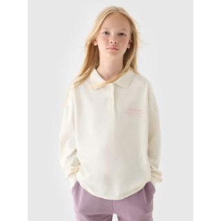 Longsleeve gładki dziewczęcy 4F Junior 4FJRAW24TLONF438-11S 4f