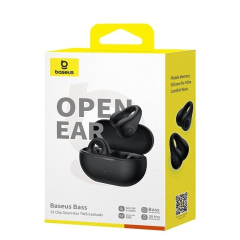 Słuchawki powietrzne Baseus 15 Clip Open-Ear czarny Baseus