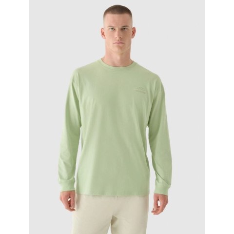 Longsleeve oversize z nadrukiem męski 4F 4FRAW24TLONM502-44S 4f
