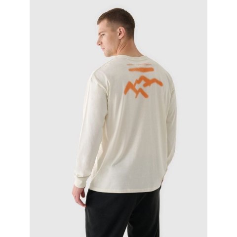 Longsleeve oversize z nadrukiem męski 4F 4FRAW24TLONM507-83S 4f