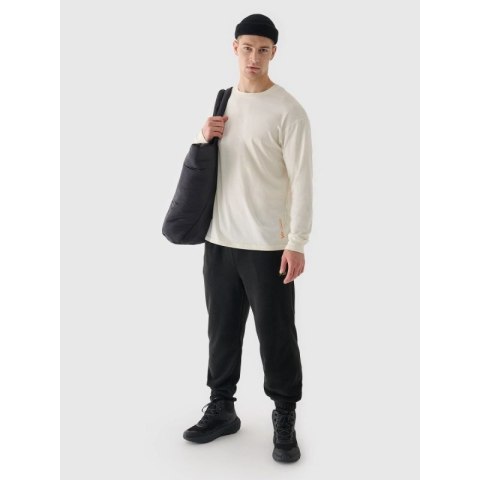 Longsleeve oversize z nadrukiem męski 4F 4FRAW24TLONM507-83S 4f