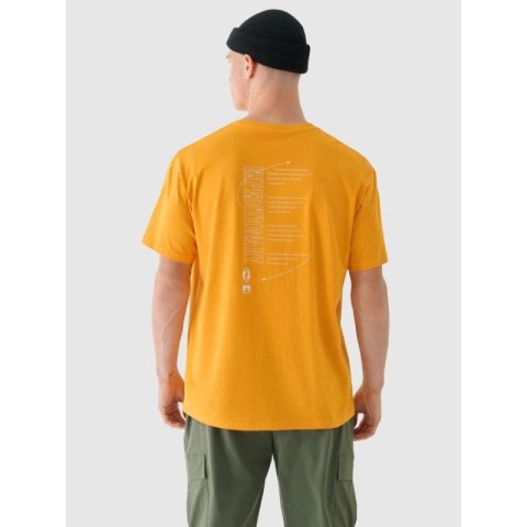 T-shirt oversize z nadrukiem męski 4F 4FRAW24TTSHM2578-70S 4f