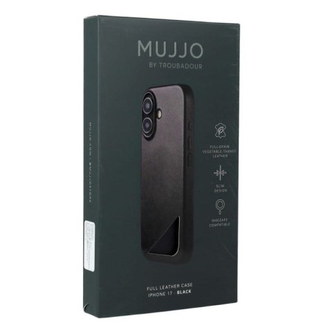 Etui skórzane do iPhone 17 black Mujjo Mujjo