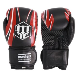 Rękawice bokserskie skórzane RBT-5A czarno-czerwone MASTERS FIGHT EQUIPMENT