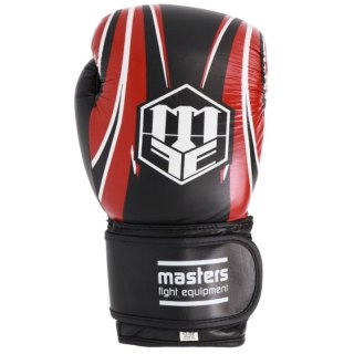 Rękawice bokserskie skórzane RBT-5A czarno-czerwone MASTERS FIGHT EQUIPMENT