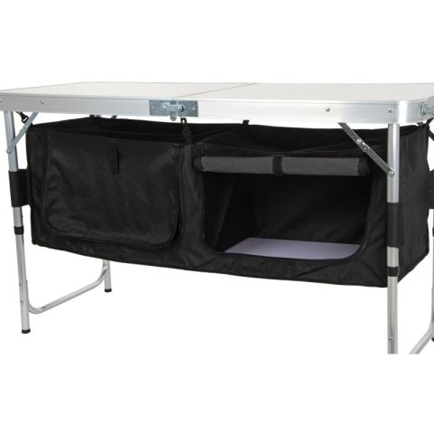 STOLIK TURYSTYCZNY SKŁADANY KEMPINGOWY 120x47x70/62/54CM Z SZAFĄ 33X30X36CM