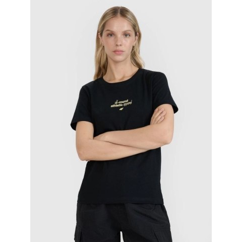 T-shirt regular z nadrukiem damski 4F 4FRSS25TTSHF2786-20S 4f