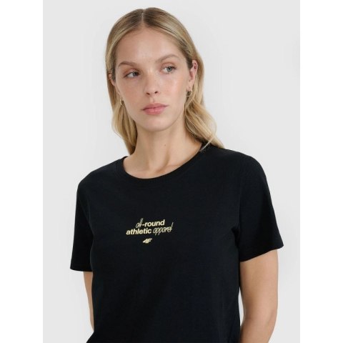 T-shirt regular z nadrukiem damski 4F 4FRSS25TTSHF2786-20S 4f
