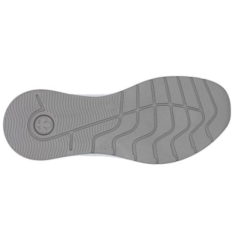 Skórzane półbuty damskie sneakersy białe Rieker N6508-80 Rieker