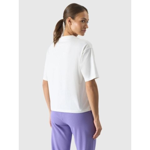 T-shirt oversize z nadrukiem damski 4F 4FRSS24TTSHF2089-11S 4f
